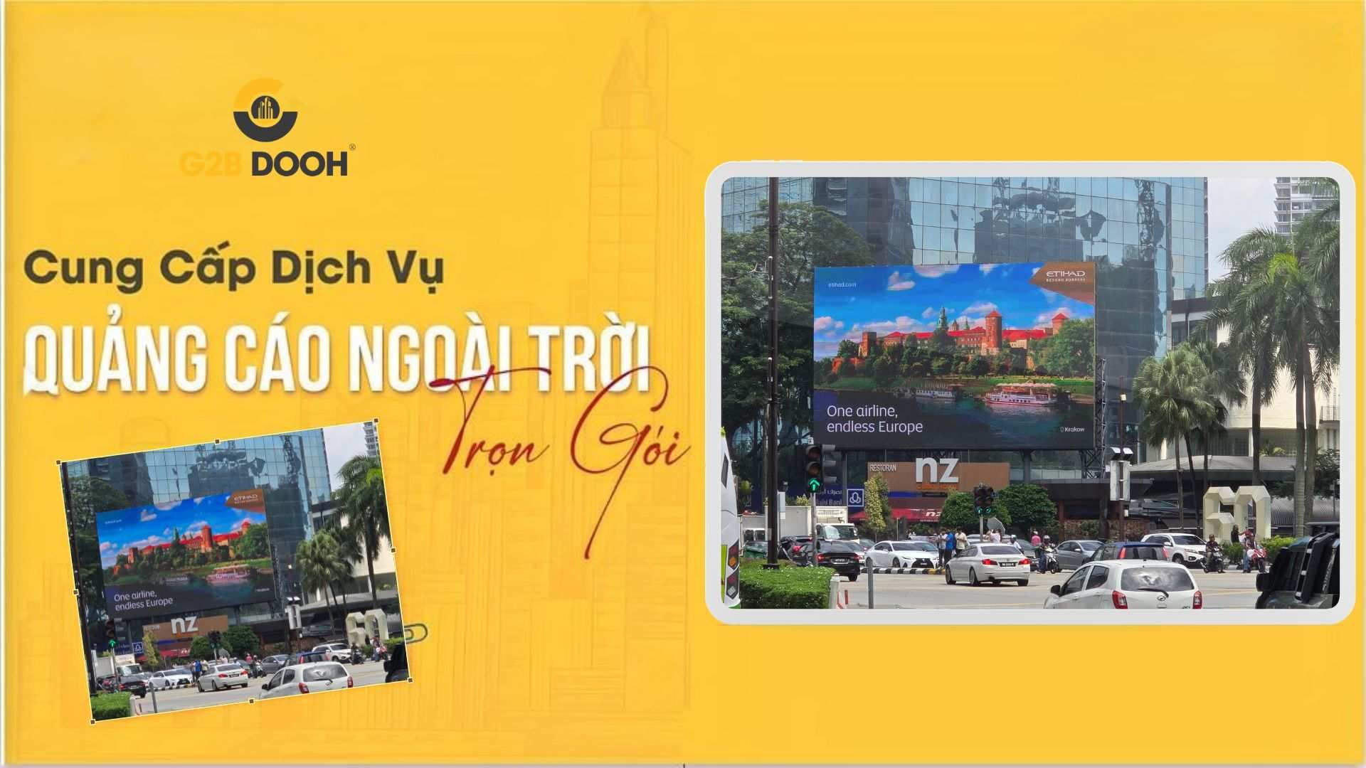 Báo cáo nghiệm thu LED Etihad Malaysia hiển thị sắc nét ban ngày