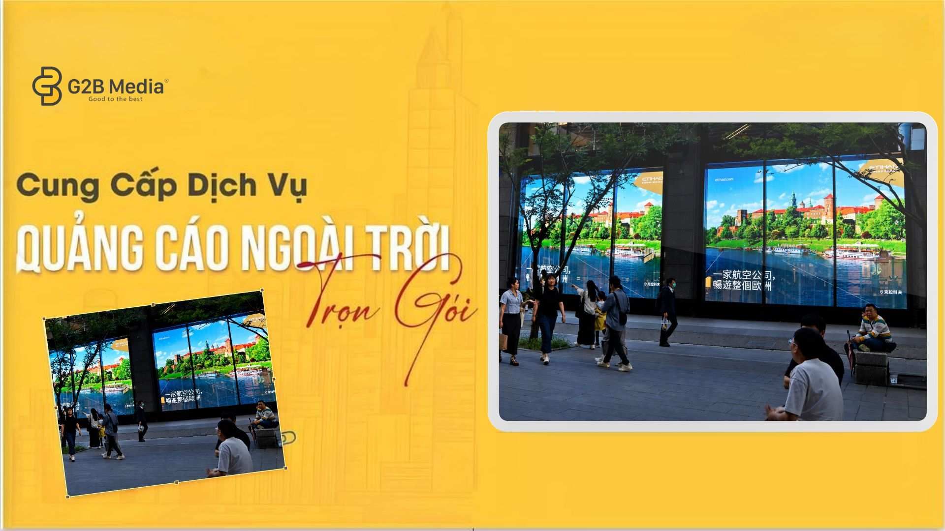Cận cảnh biển quảng cáo LED Xinyi A4 ban ngày
