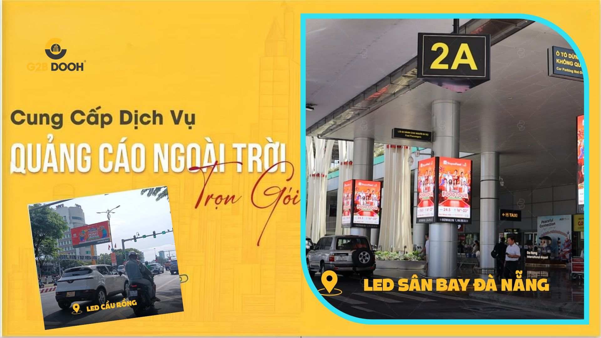 Quảng cáo LED sân bay Đà Nẵng tiếp cận khách du lịch quốc tế năm 2026