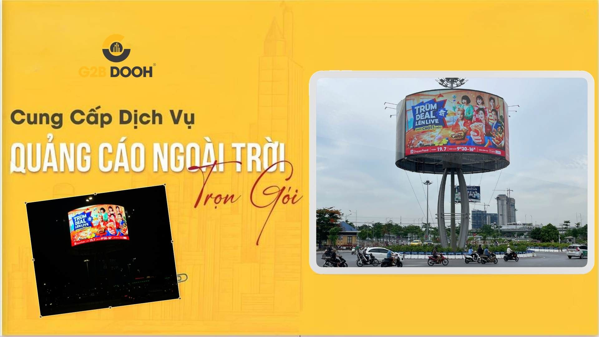 Quảng cáo ngoài trời ShopeeFood Vincom Plaza Hải Phòng.