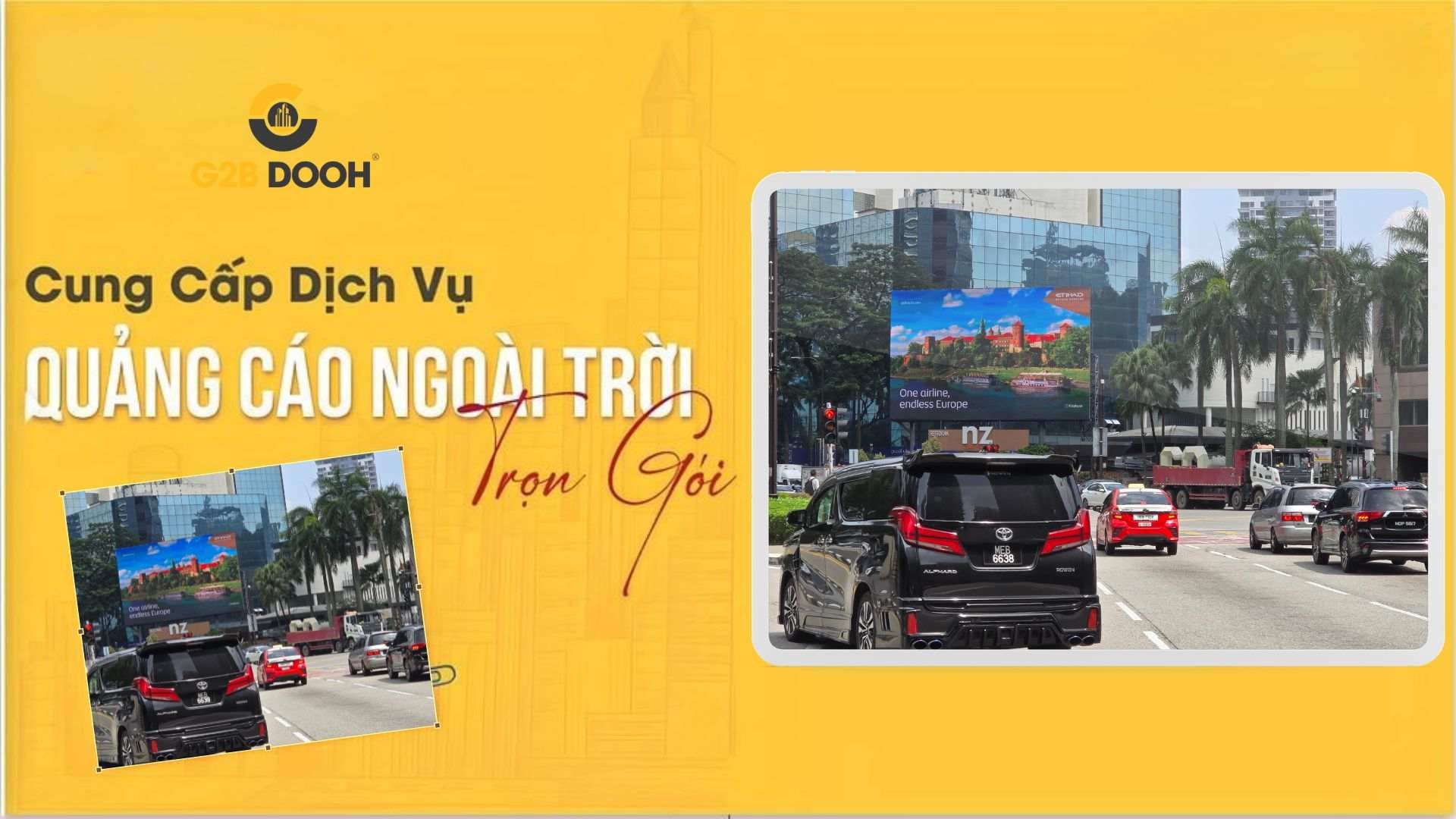 Màn hình LED quảng cáo Etihad Malaysia thu hút lưu lượng giao thông lớn