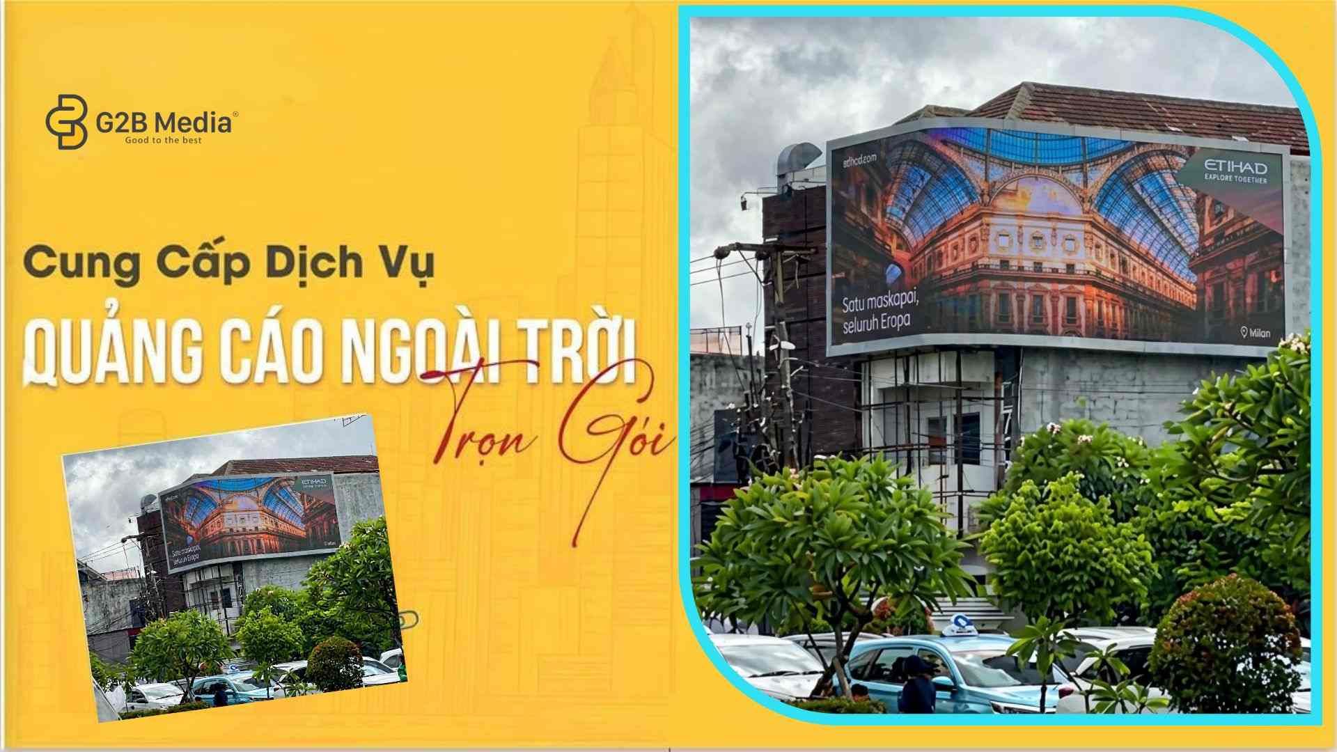 Biển quảng cáo LED Etihad Malaysia hiển thị rõ nét ban ngày