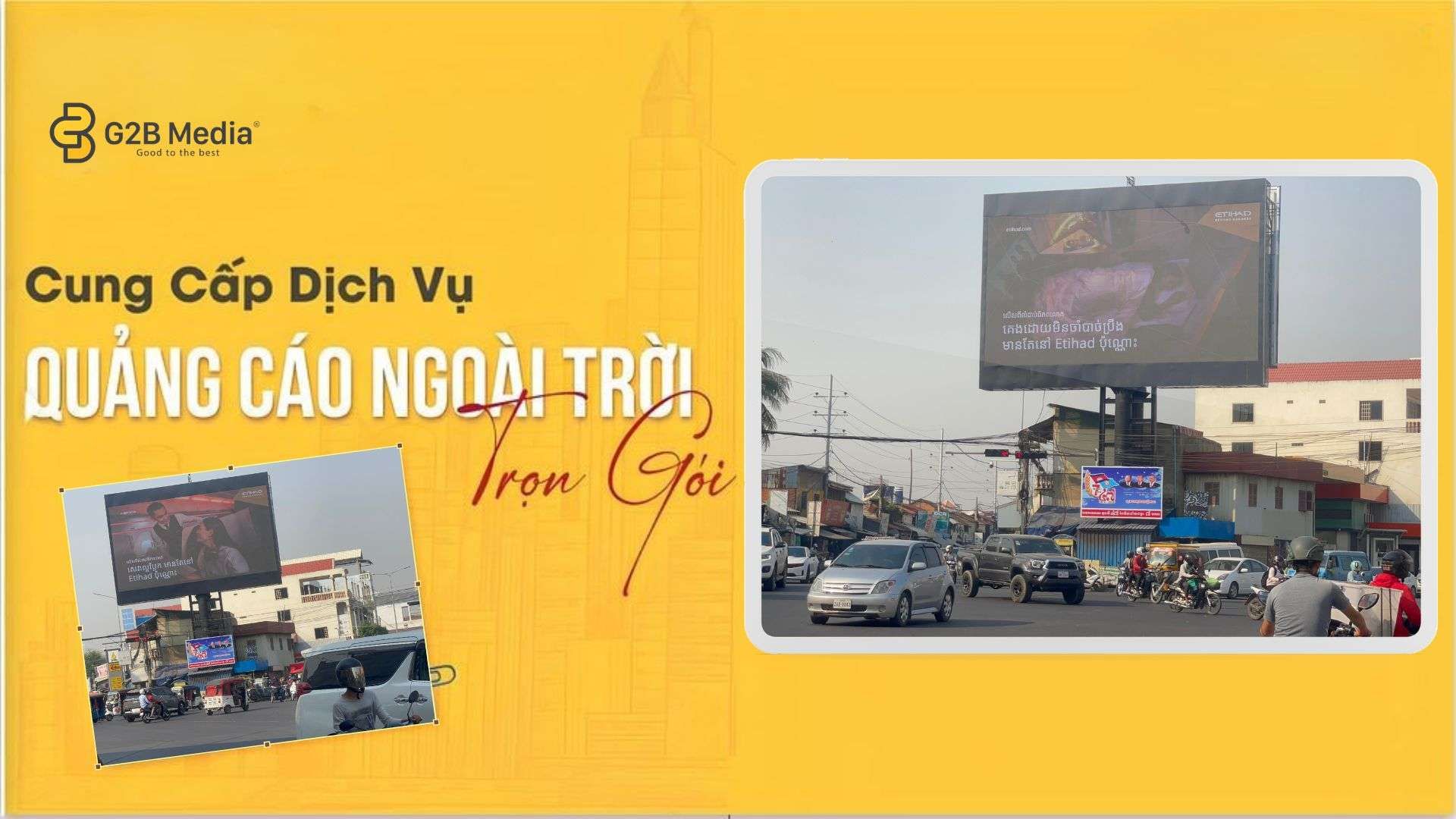 Bối cảnh chiến dịch quảng cáo LED Etihad tại Camko Roundabout