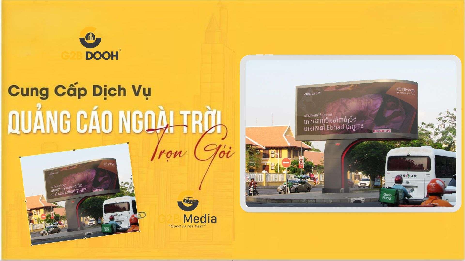 Quảng cáo LED Phnom Penh Etihad Airways | G2B Media
